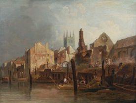 THOMAS LOUND (1802-1881) THE RUINS OF THE BANQUETING HALL OF THE OLD.