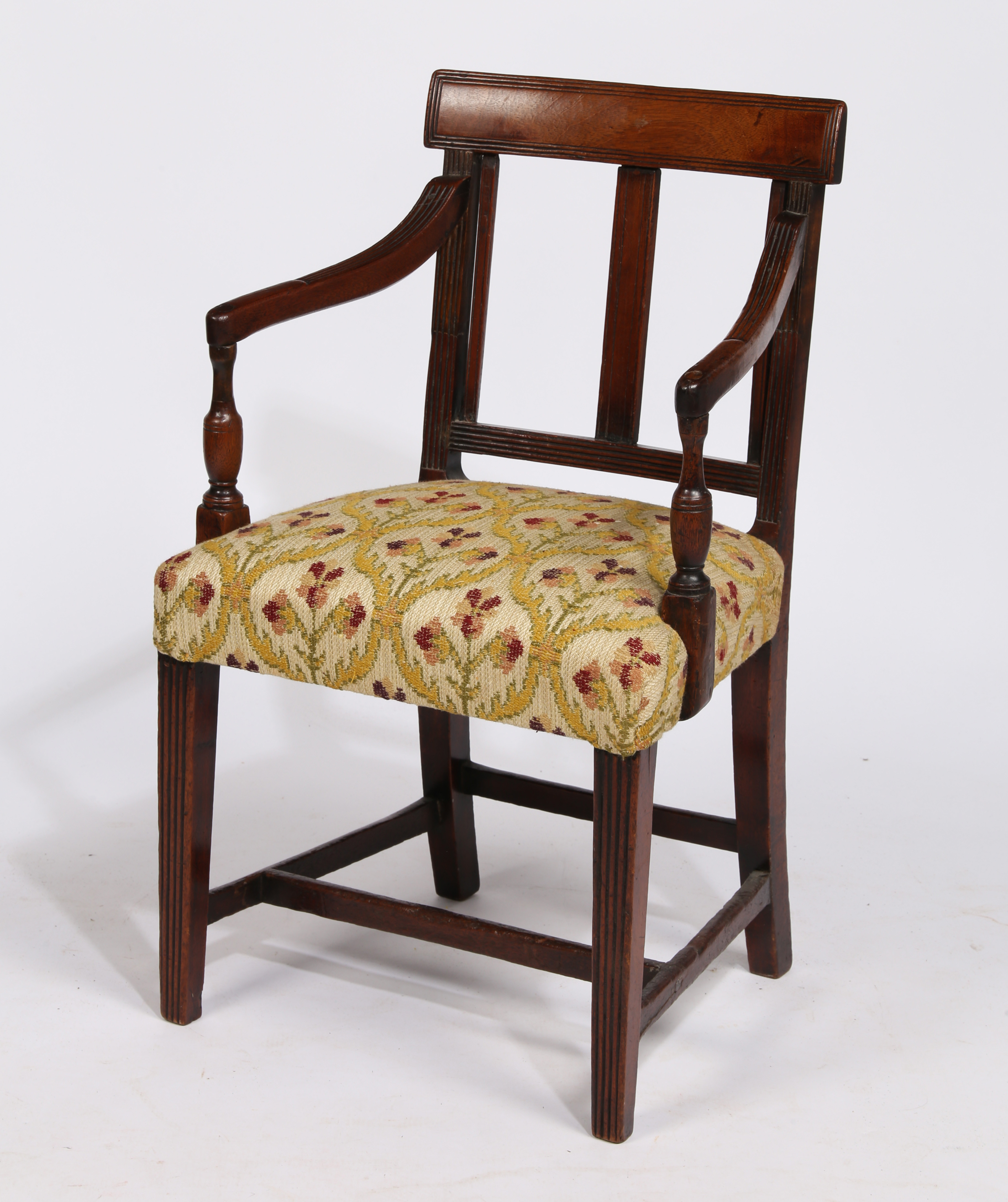 A REGENCY MAHOGANY CHILDS ARMCHAIR. - Image 3 of 6