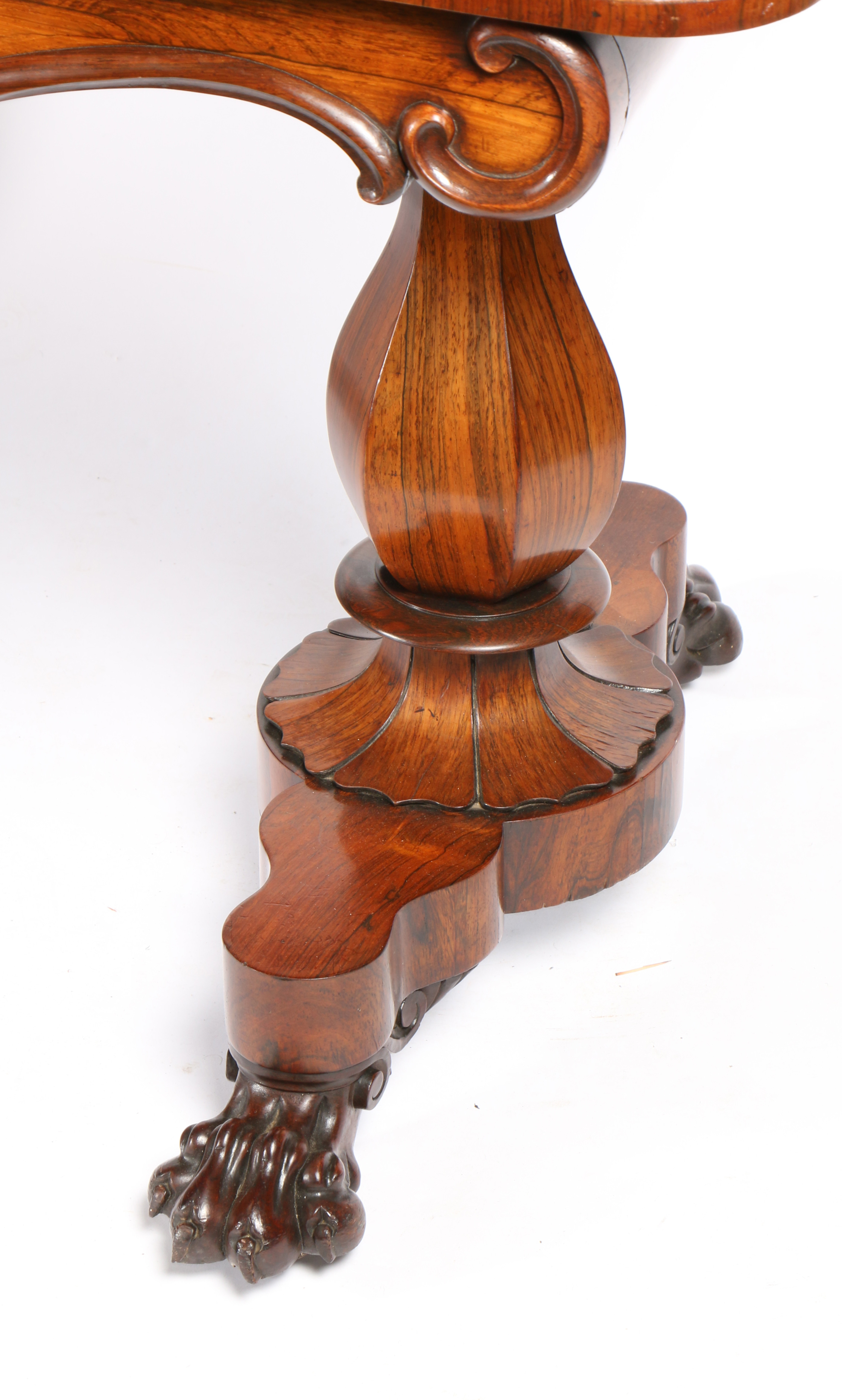 A WILLIAM IV ROSEWOOD LIBARAY TABLE. - Image 3 of 3