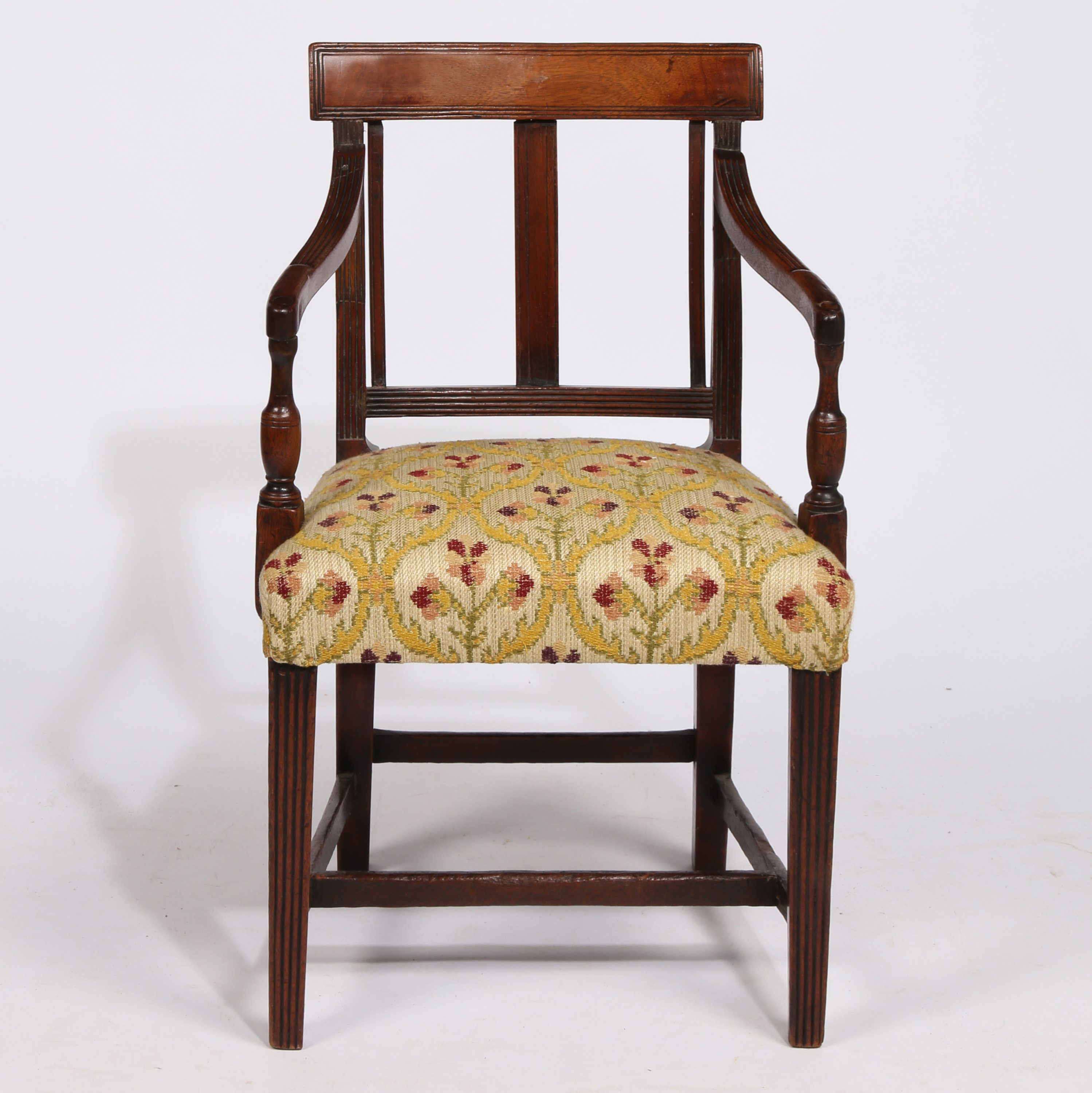 A REGENCY MAHOGANY CHILDS ARMCHAIR. - Image 2 of 6