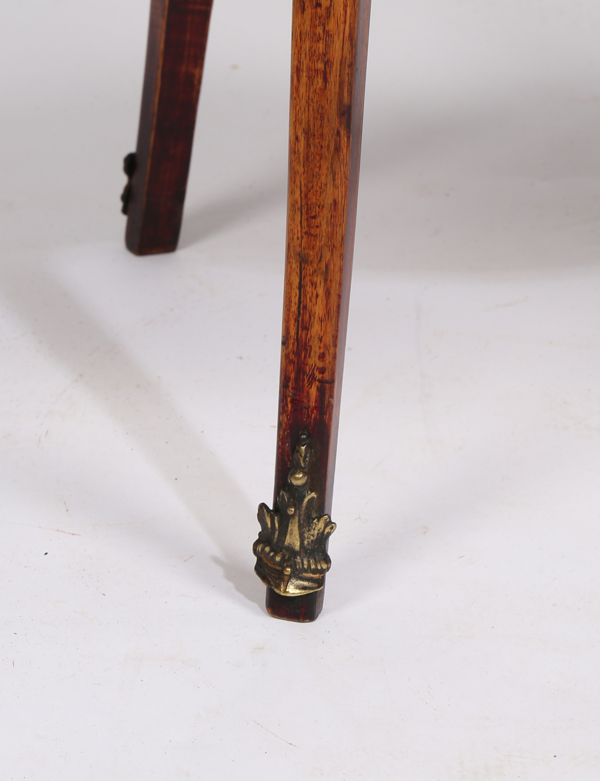 A 19TH CENTURY FRENCH MARBLE TOPPED TWO TIER TABLE. - Image 4 of 5