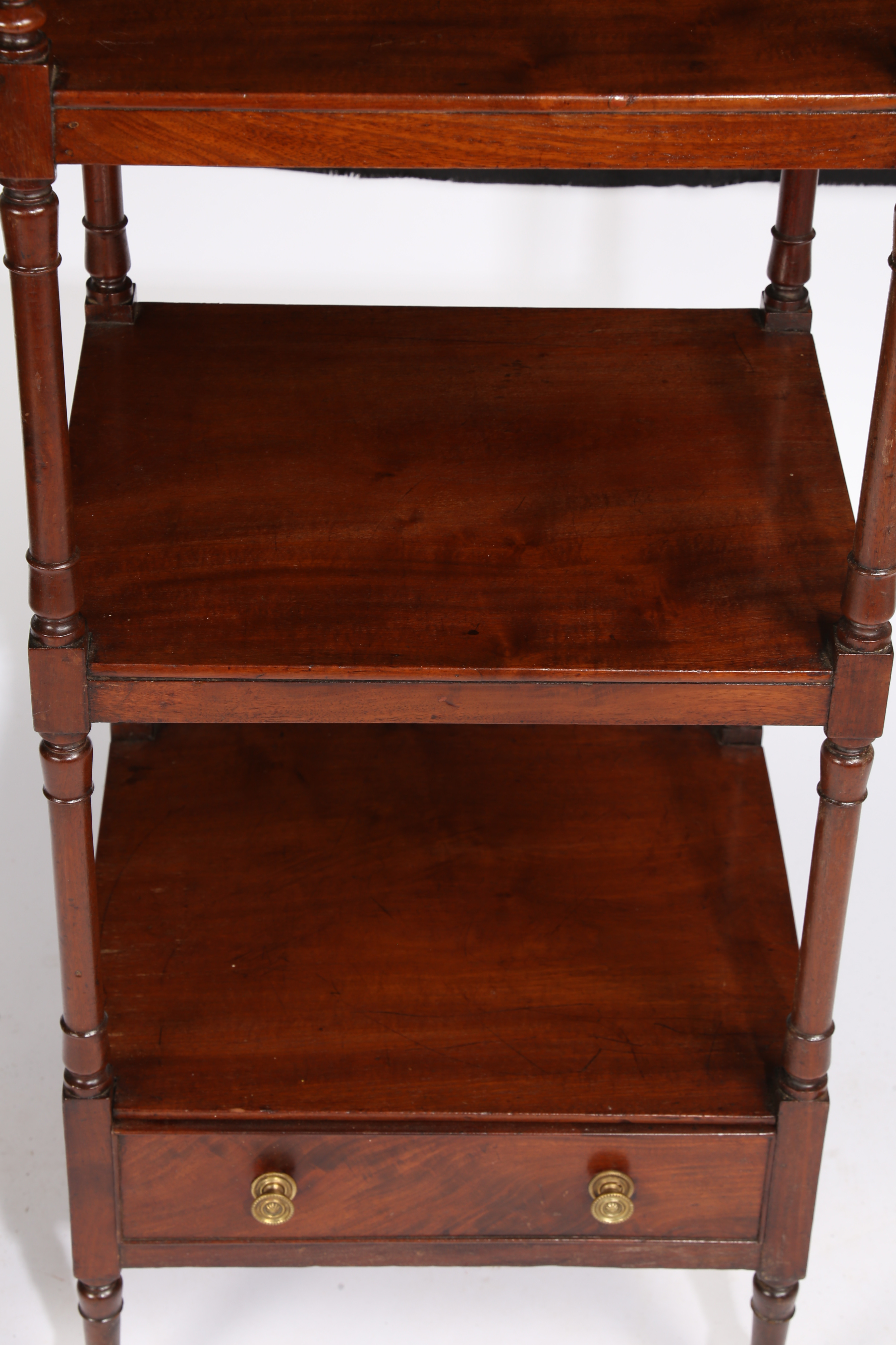 A WILLIAM IV MAHOGANY WHATNOT. - Image 3 of 5