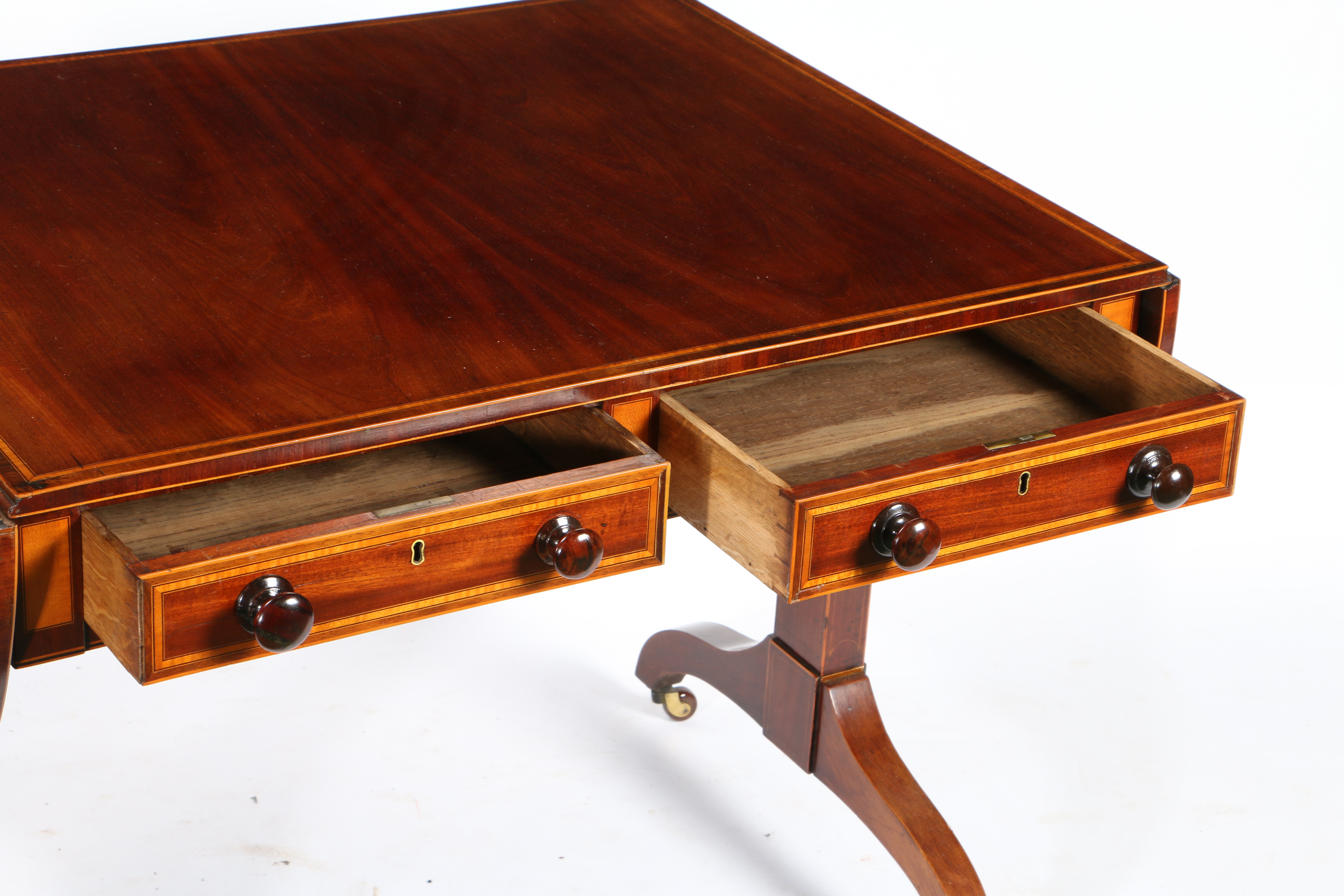 A REGENCY MAHOGANY SOFA TABLE. - Image 5 of 5