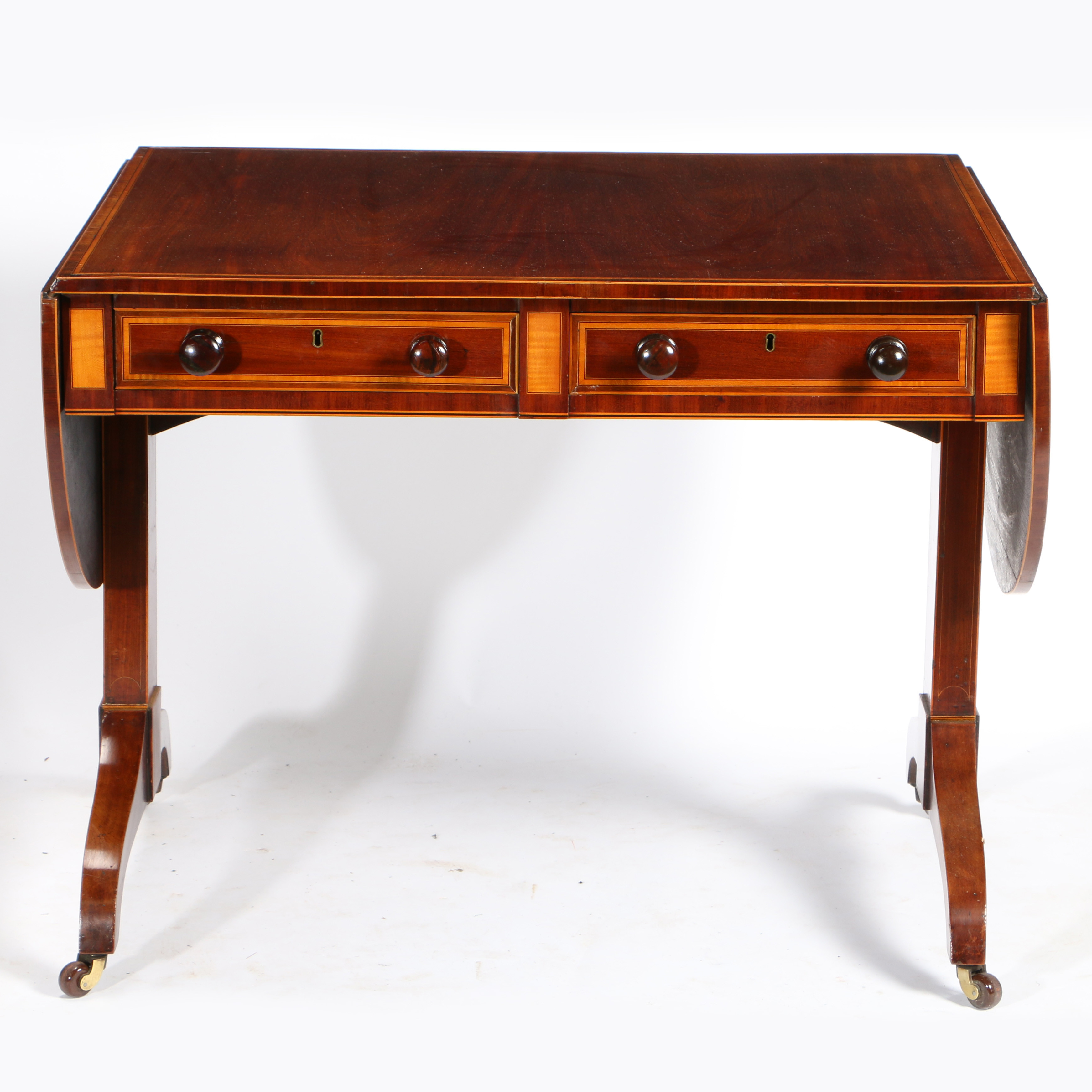 A REGENCY MAHOGANY SOFA TABLE. - Image 2 of 5