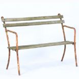 A REGENCY ESTATE MADE GARDEN BENCH.