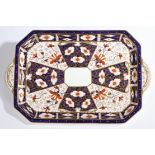 A ROYAL CROWN DERBY PORCELAIN TRAY, 1893-1895.