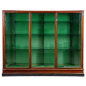 A VICTORIAN MAHOGANY SHOP DISPLAY CABINET.