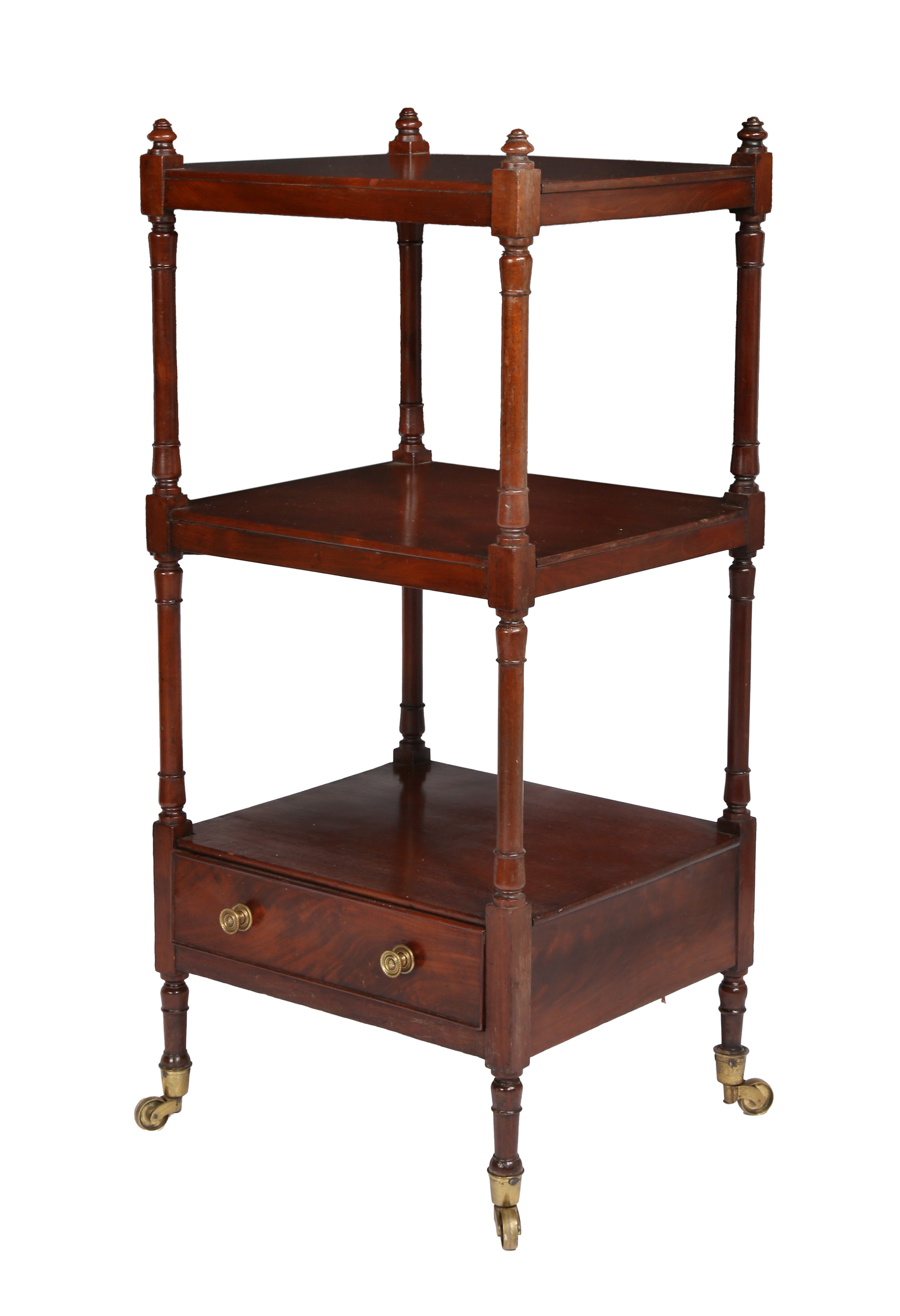 A WILLIAM IV MAHOGANY WHATNOT. - Image 4 of 5