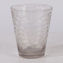 A MID 18TH CENTURY BOHEMIAN ENGRAVED BEAKER.