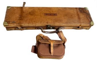 A LEATHER GUN CASE BY GEORGE GIBBS LTD, 39 CORN STREET, BRISTOL.