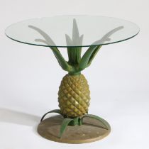 A BRASS PINEAPPLE TABLE, CIRCA 1970.