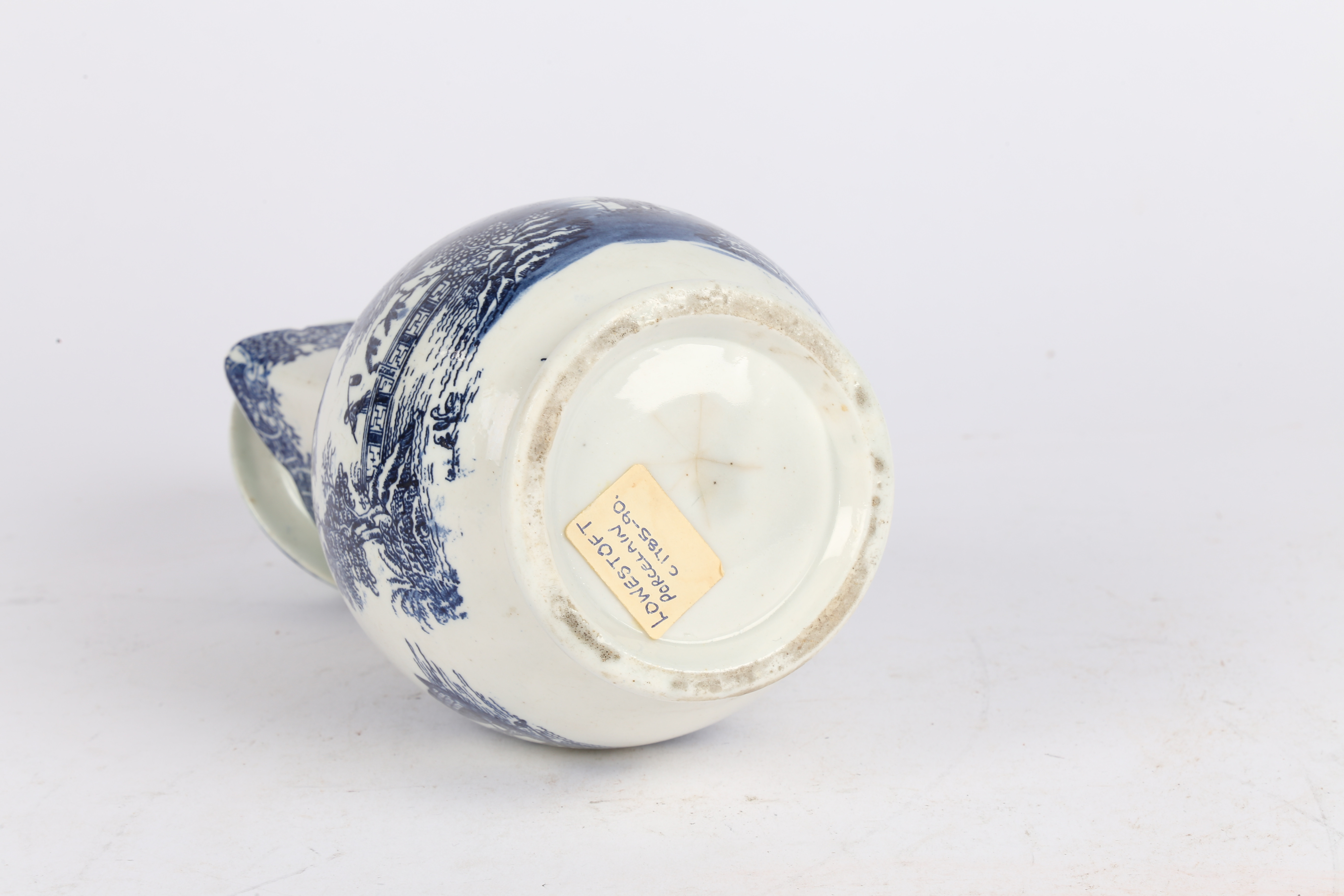 A LOWESTOFT PORCELAIN HOT WATER JUG AND COVER. - Image 8 of 8