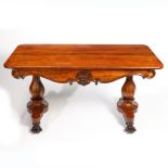A WILLIAM IV ROSEWOOD LIBARAY TABLE.