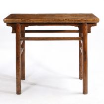 A CHINESE QING DYNASTY ELM ALTAR TABLE.