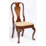 A GEORGE II MAHOGANY SINGLE CHAIR.