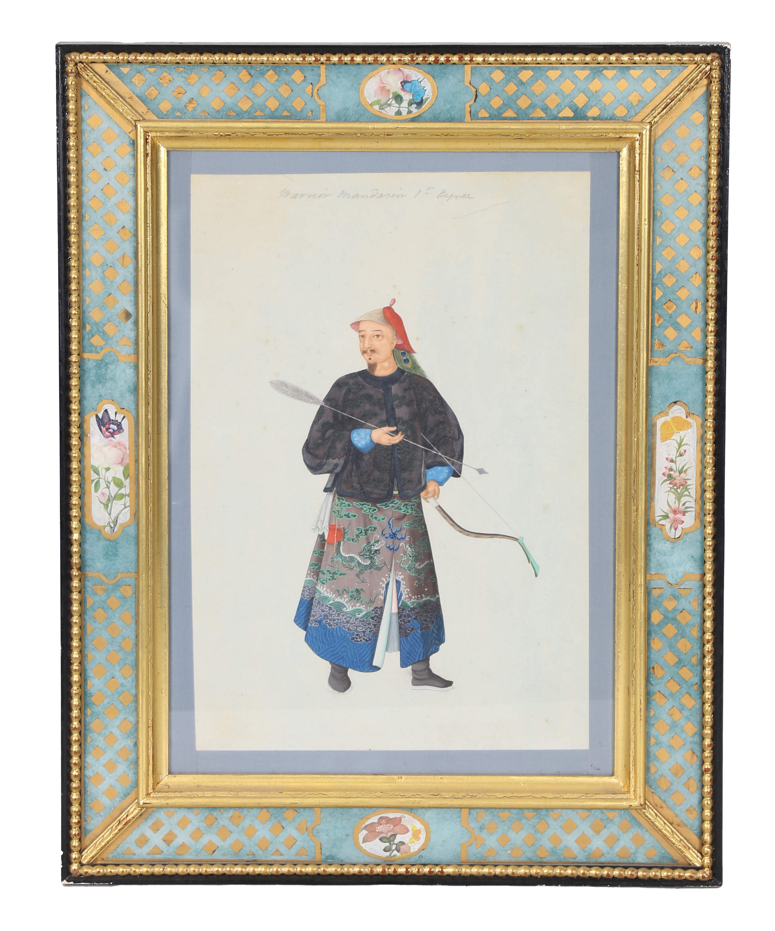 A SET OF SIX 19TH CENTURY CHINESE EXPORT PAINTINGS. - Image 2 of 19