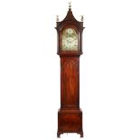 A LATE 18TH CENTURY MAHOGANY 8 DAY LONGCASE CLOCK BY GEORGE LACY OF PORTSMOUTH.