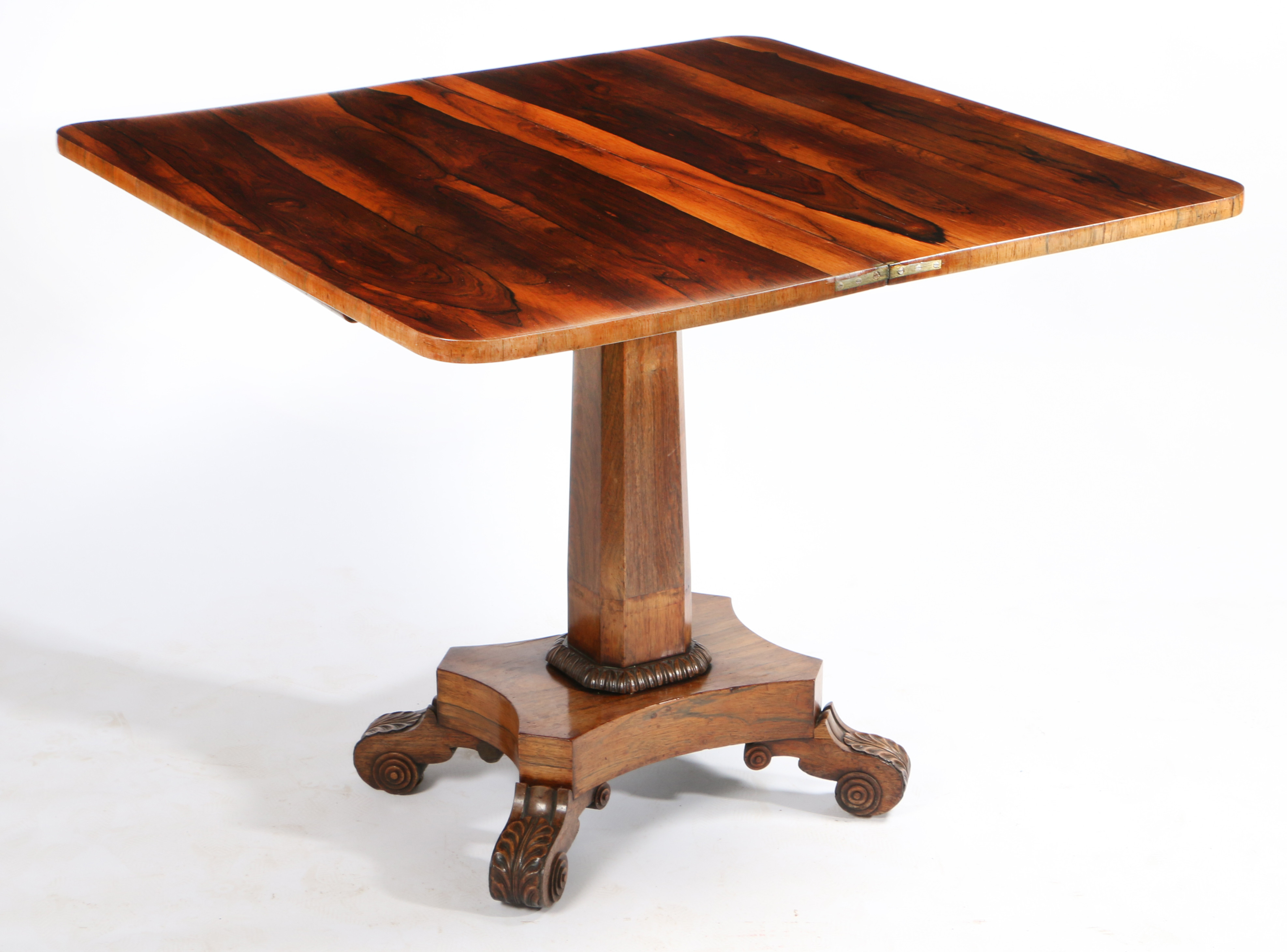 A WILLIAM IV ROSEWOOD TEA TABLE. - Image 3 of 3