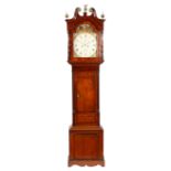 A MID 19TH CENTURY MAHOGANY AND OAK 8 DAY LONGASE CLOCK BY WILSON OF STAMFORD.