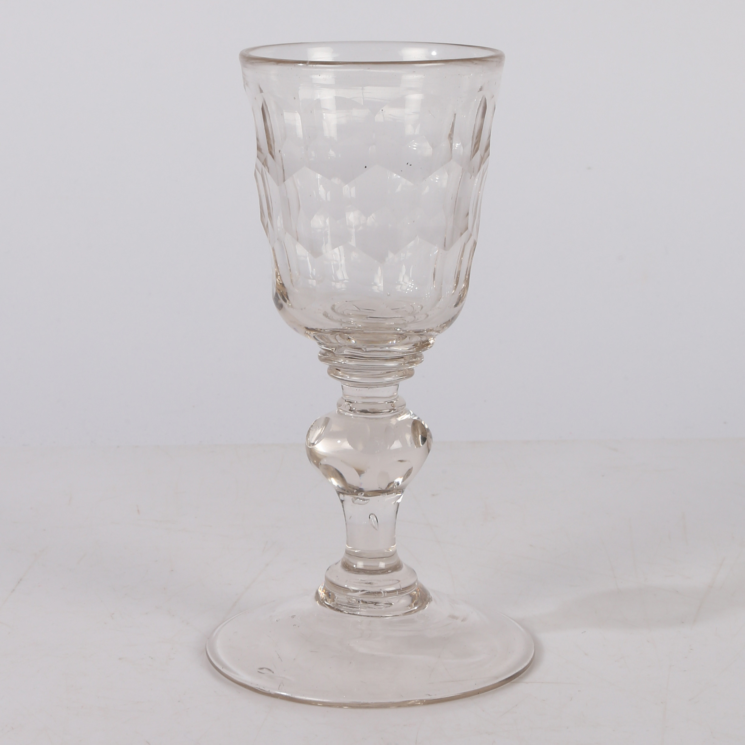 AN EARLY TO MID 18TH CENTURY BOHEMIAN GOBLET.
