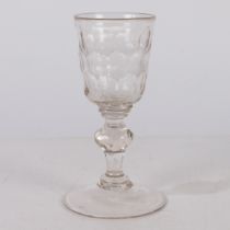 AN EARLY TO MID 18TH CENTURY BOHEMIAN GOBLET.