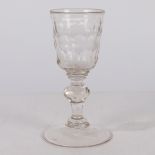 AN EARLY TO MID 18TH CENTURY BOHEMIAN GOBLET.