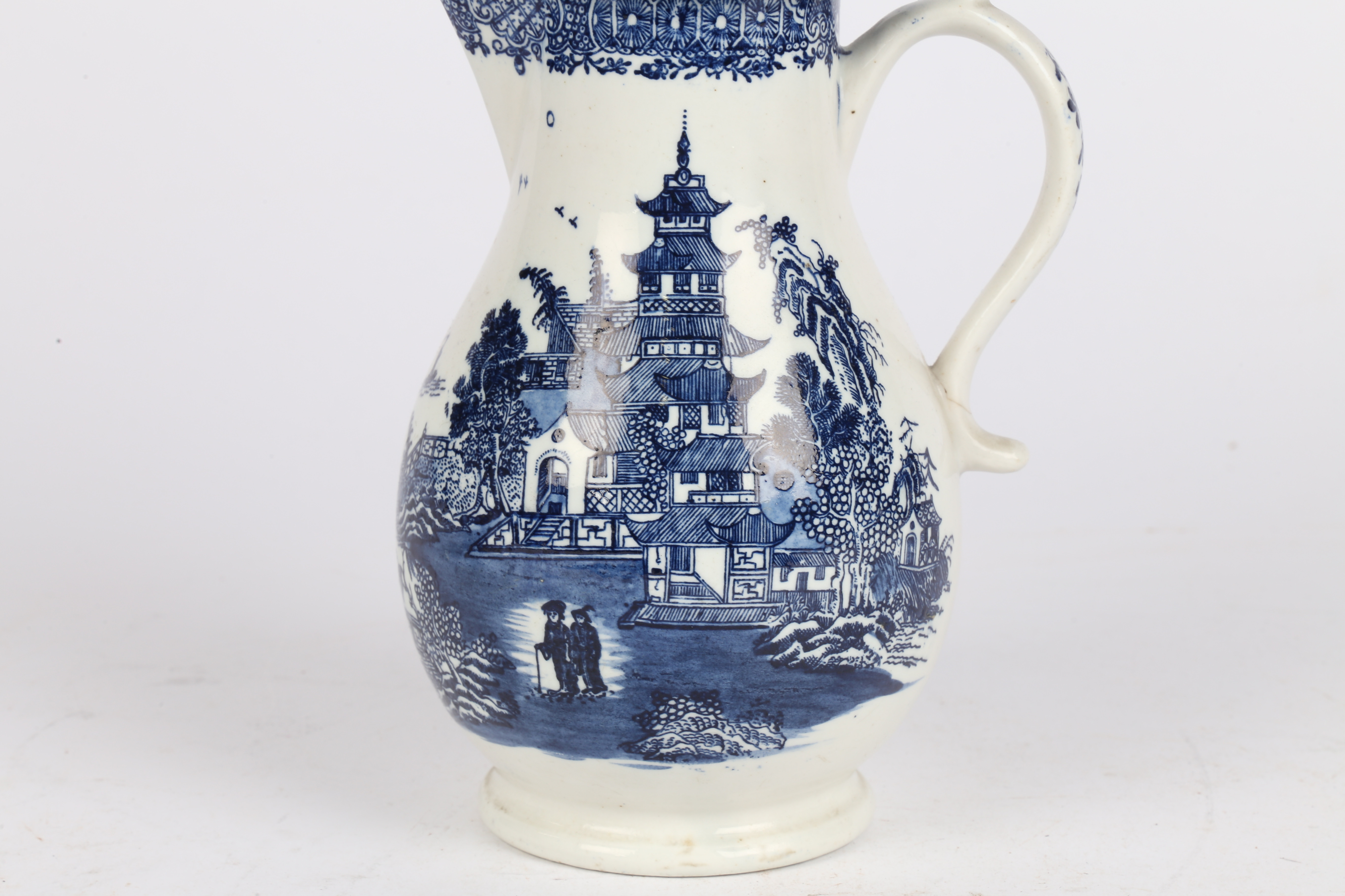 A LOWESTOFT PORCELAIN HOT WATER JUG AND COVER. - Image 3 of 8