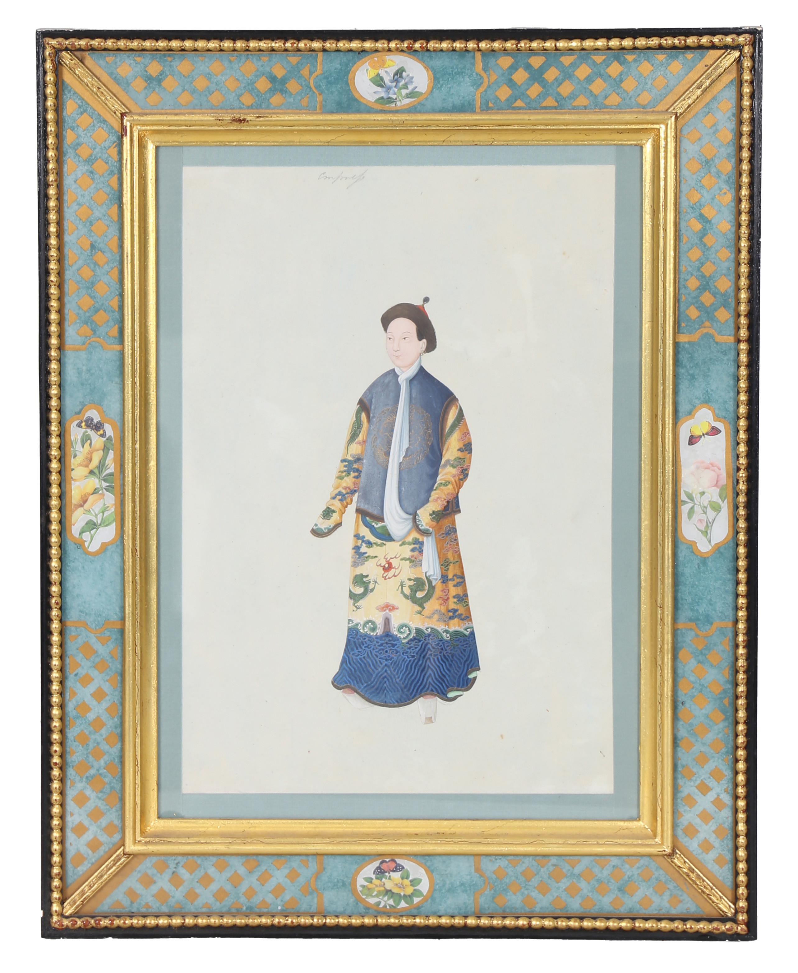 A SET OF SIX 19TH CENTURY CHINESE EXPORT PAINTINGS. - Image 5 of 19