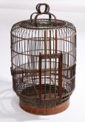 A CHINESE BAMBOO BIRD CAGE.