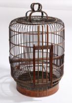 A CHINESE BAMBOO BIRD CAGE.