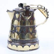 A RARE 19TH CENTURY 'TRAVELLERS' DAIRY CAN.