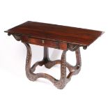 AN ITALIAN ROSEWOOD AND FAUX ROSEWOOD TABLE.
