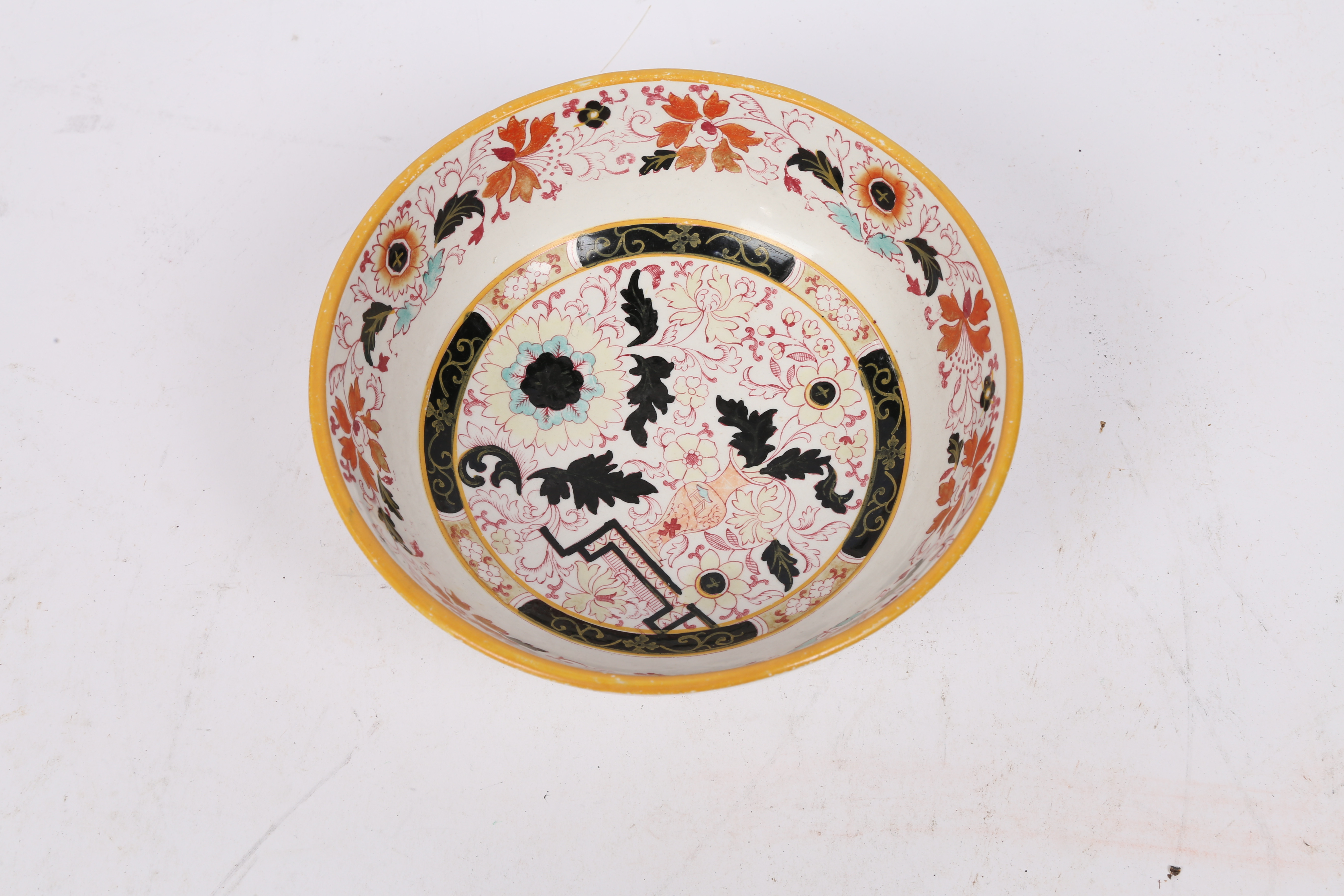 'BOVEYS DAIRY'. AN UNUSUAL LATE 19TH CENTURY PATTERNED DAIRY BOWL. - Image 5 of 7