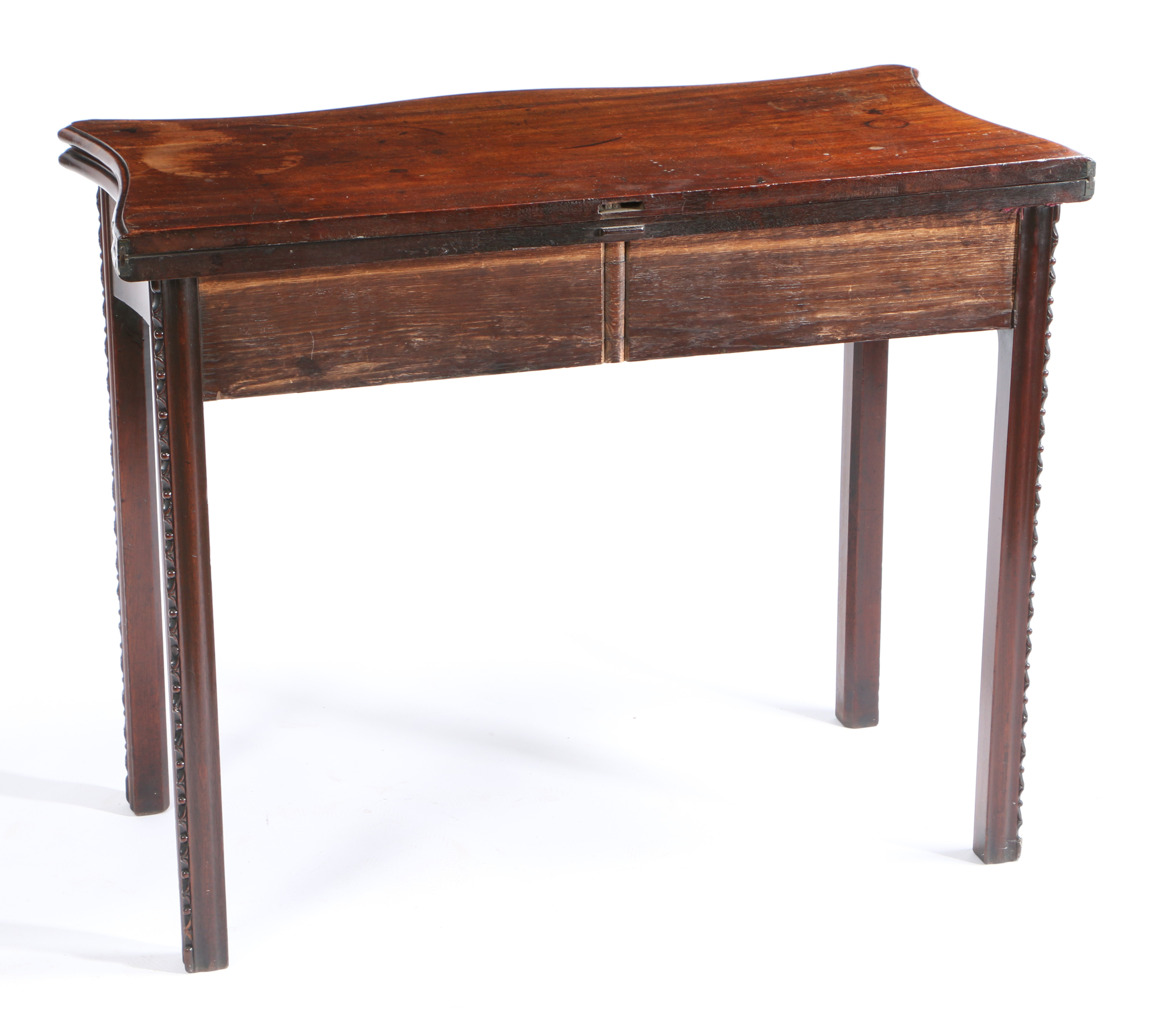 A 19TH CENTURY MAHOGANY CHIPPENDALE STYLE TEA TABLE. - Image 3 of 4