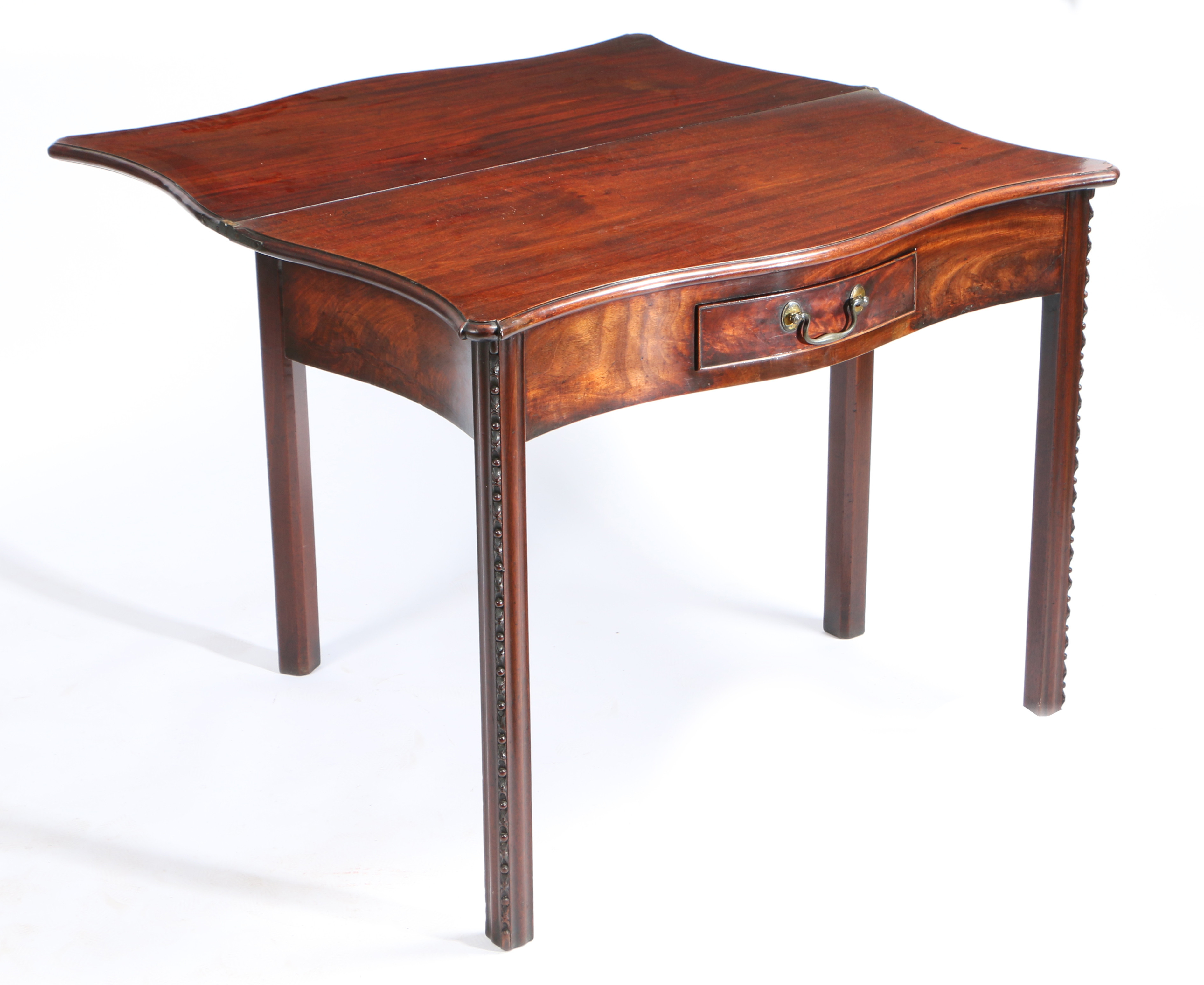 A 19TH CENTURY MAHOGANY CHIPPENDALE STYLE TEA TABLE. - Image 4 of 4