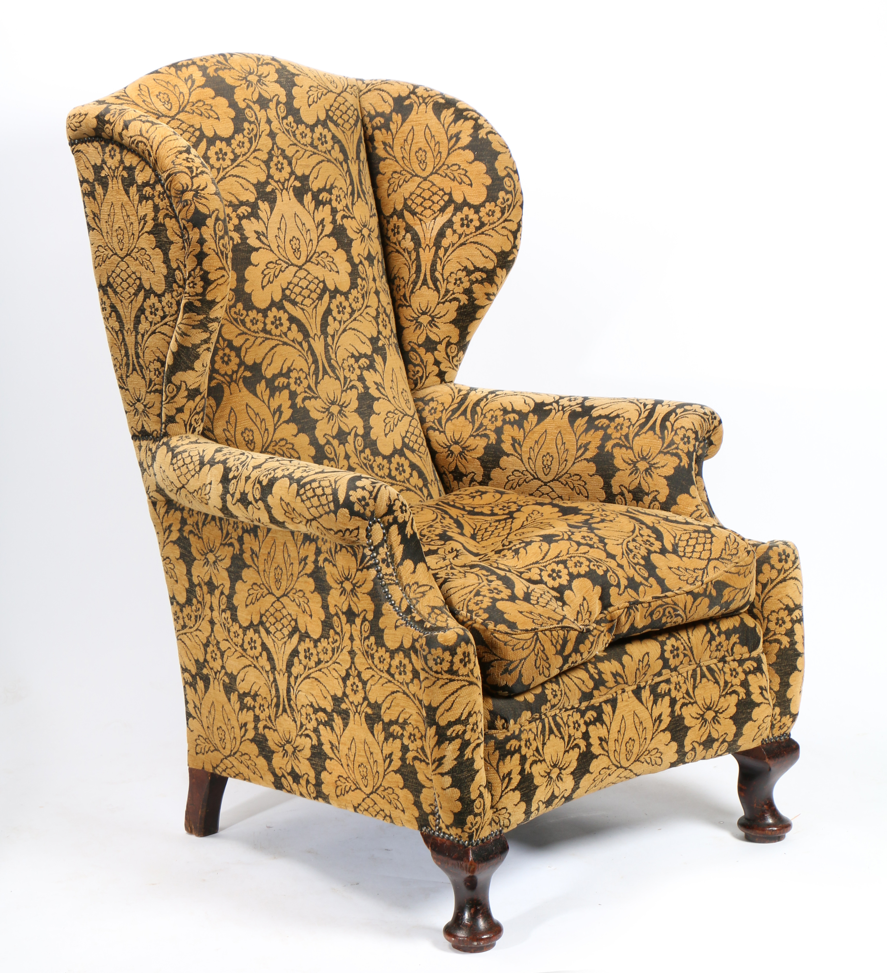 A GEORGE III WINGBACK ARMCHAIR. - Image 2 of 4