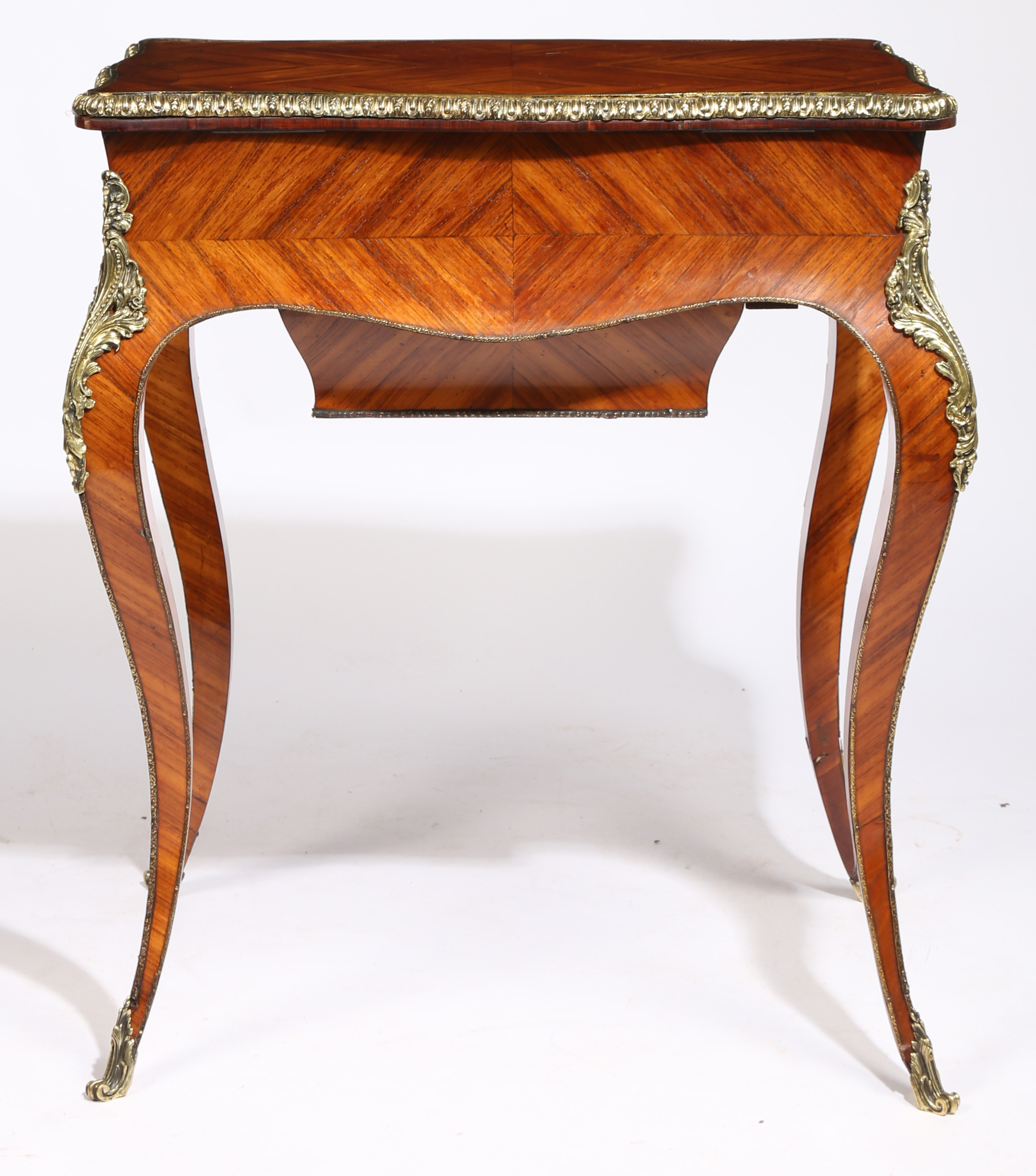 A 19TH CENTURY FRENCH KINGWOOD AND ORMOLU TABLE. - Image 13 of 13