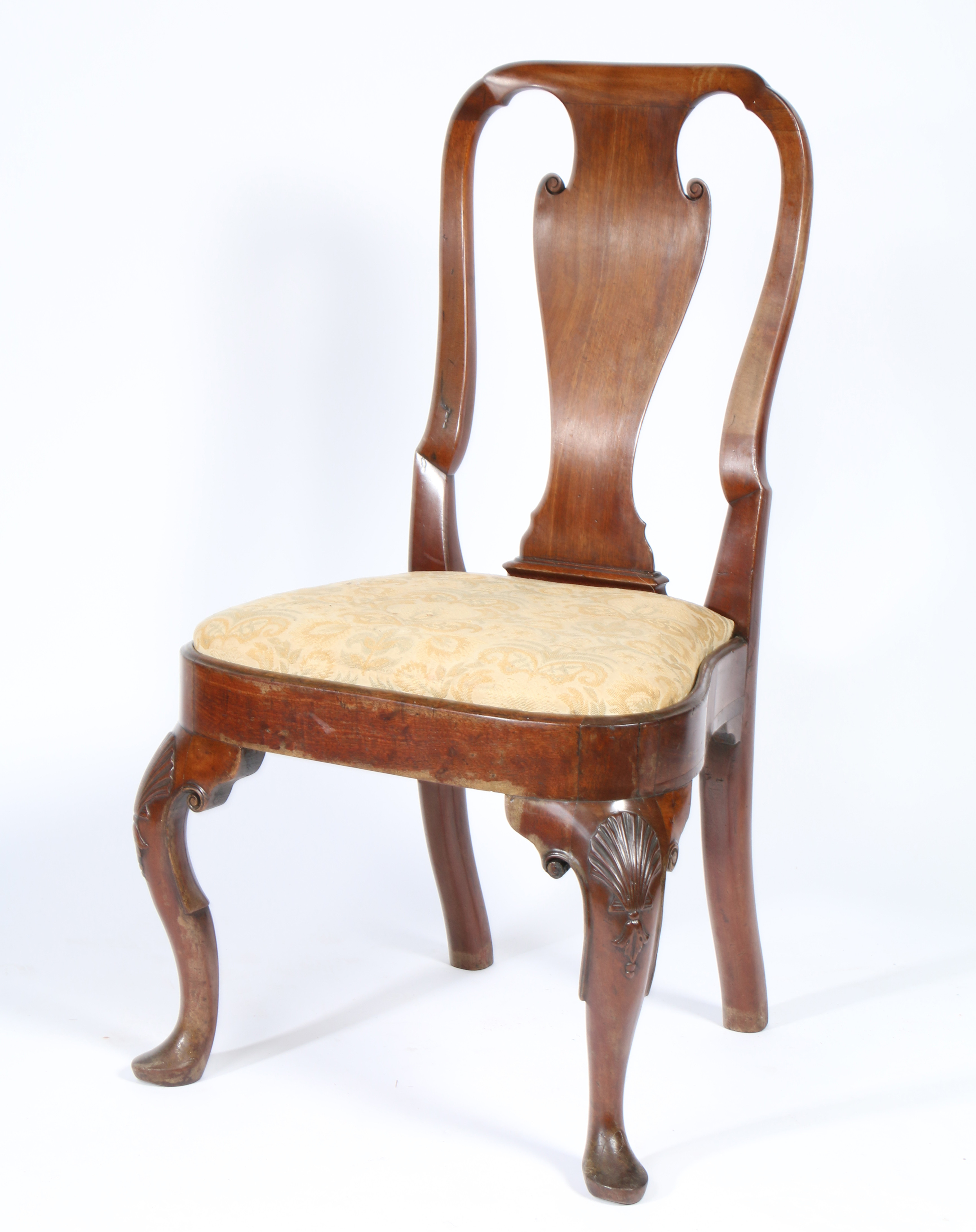 A GEORGE II MAHOGANY SINGLE CHAIR. - Image 3 of 4