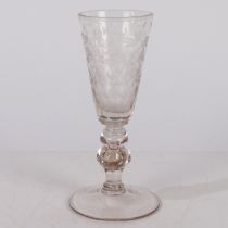 A MID 18TH CENTURY BOHEMIAN WINE FLUTE.