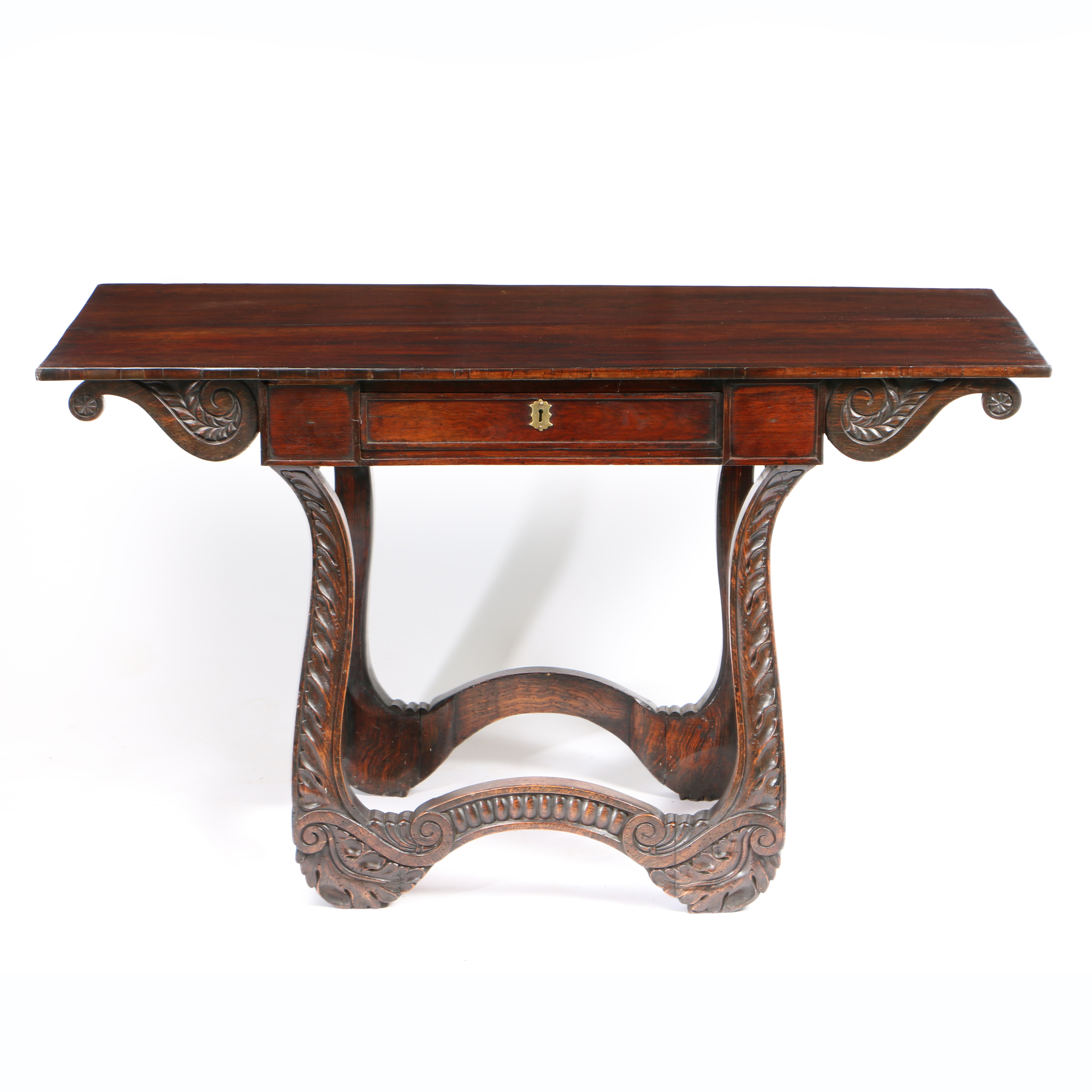 AN ITALIAN ROSEWOOD AND FAUX ROSEWOOD TABLE. - Image 2 of 2