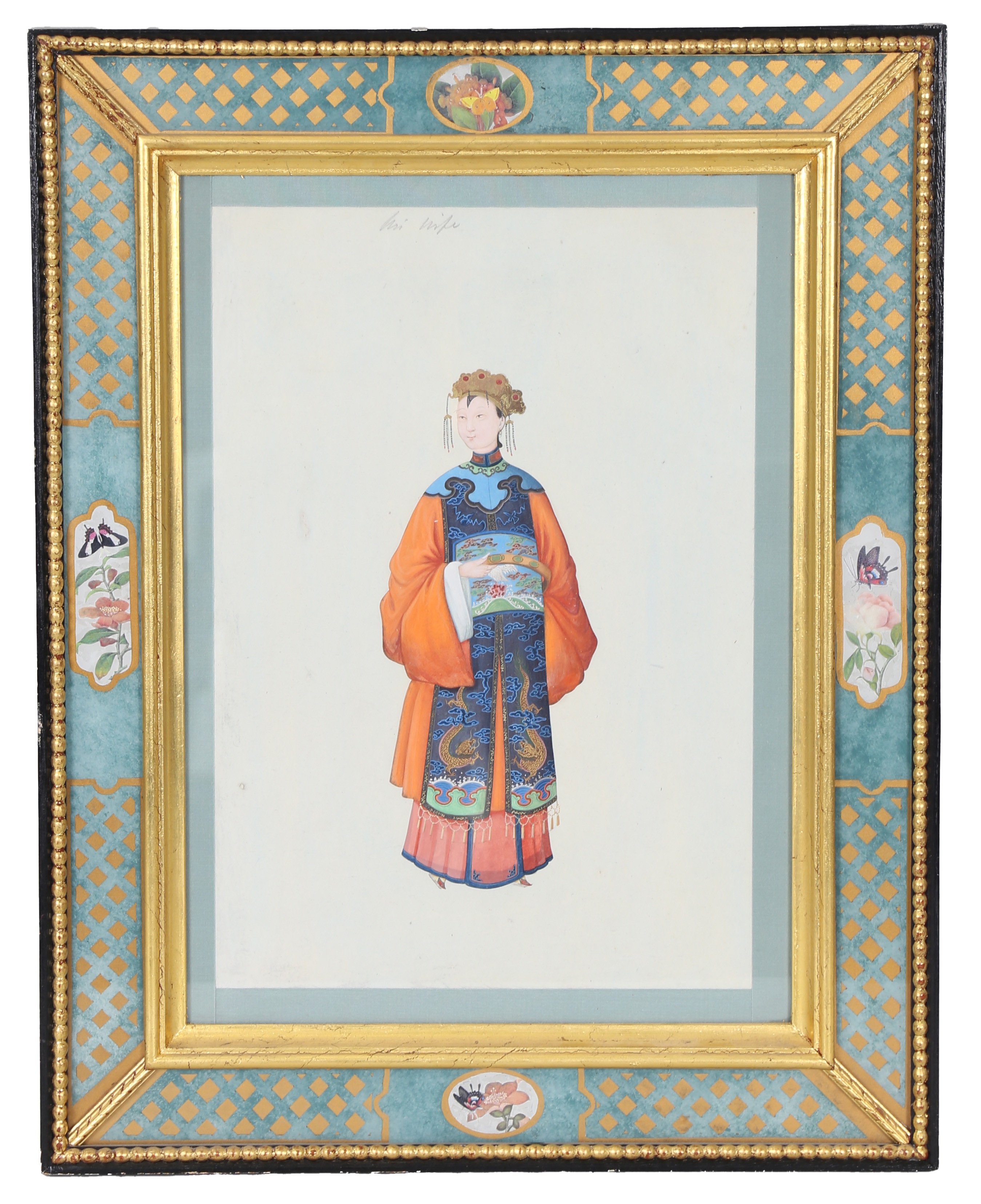 A SET OF SIX 19TH CENTURY CHINESE EXPORT PAINTINGS. - Bild 11 aus 19