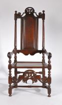 A GOOD WILLIAM & MARY JOINED OAK OPEN ARMCHAIR, CIRCA 1690.