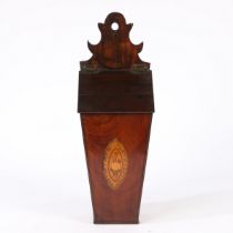 A GEORGE III MAHOGANY CANDLEBOX.