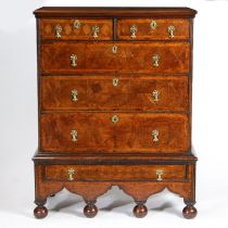 AN UNUSUAL GEORGE I CHEST ON STAND, CIRCA 1725.