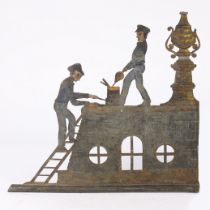 A 19TH CENTURY FOLK ART WEATHERVANE SECTION.