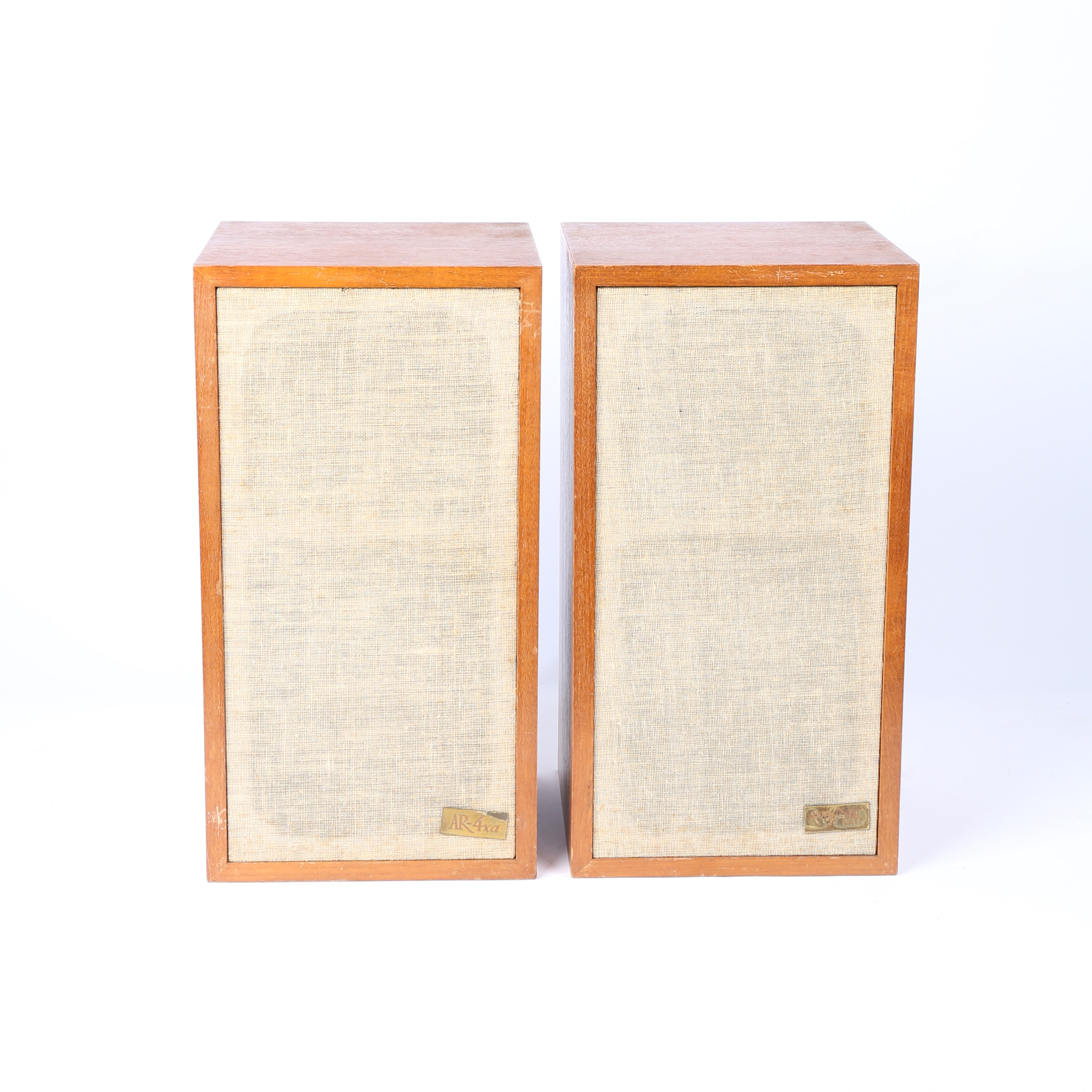 A PAIR OF ACOUSTIC SOLUTIONS AR-4XA SPEAKERS.