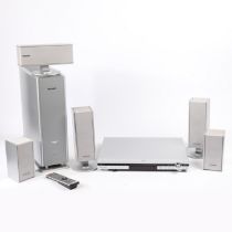 A PANASONIC DVD PLAYER AND THEATRE SOUND SYSTEM.