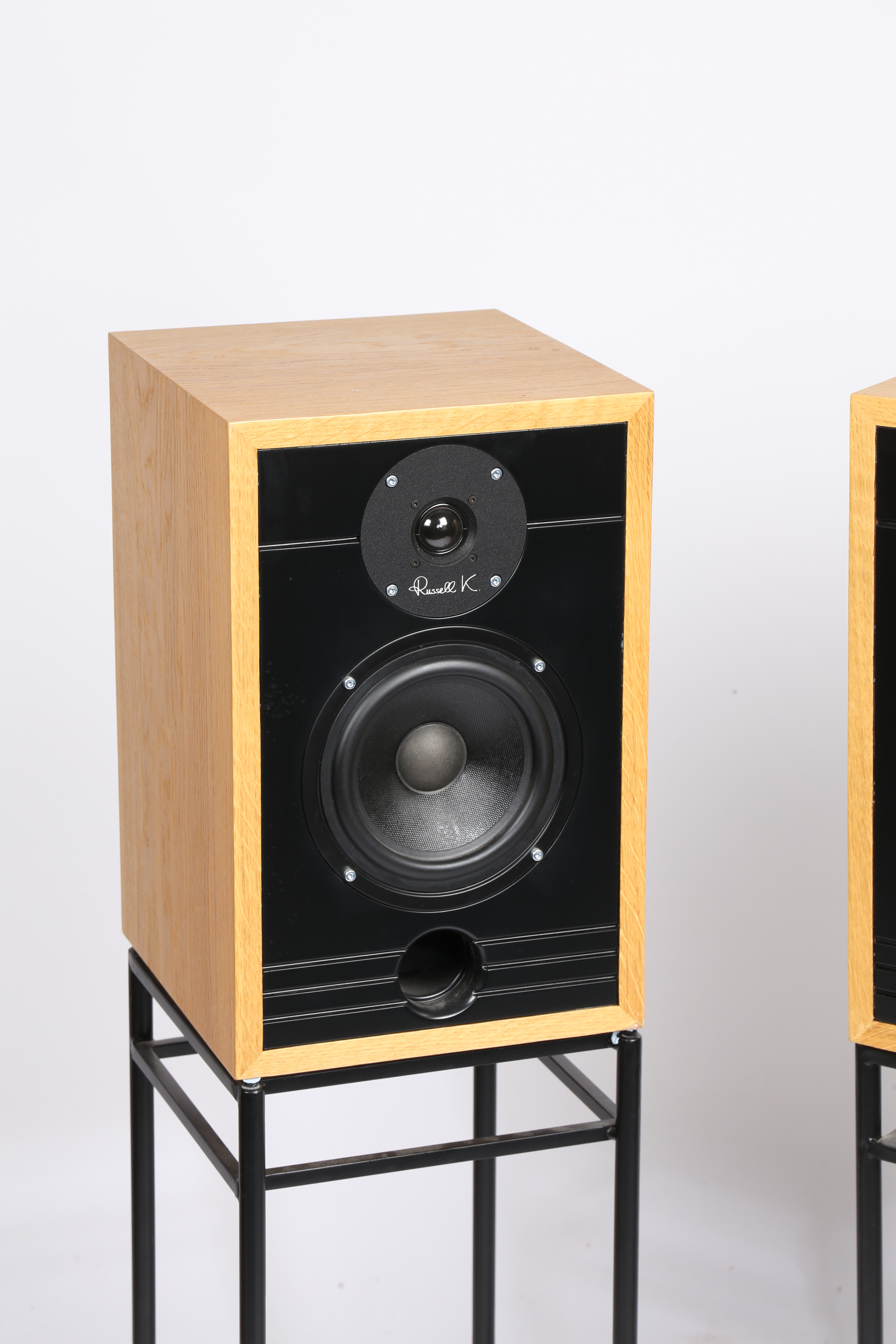 A PAIR OF RUSSELL K RED 100 SPEAKERS AND STANDS (4). - Image 2 of 8