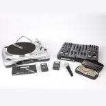 DJ EQUIPMENT TO INCLUDE ALLEN & HEATH MIXER, NUMARK TURNTABLE ETC.