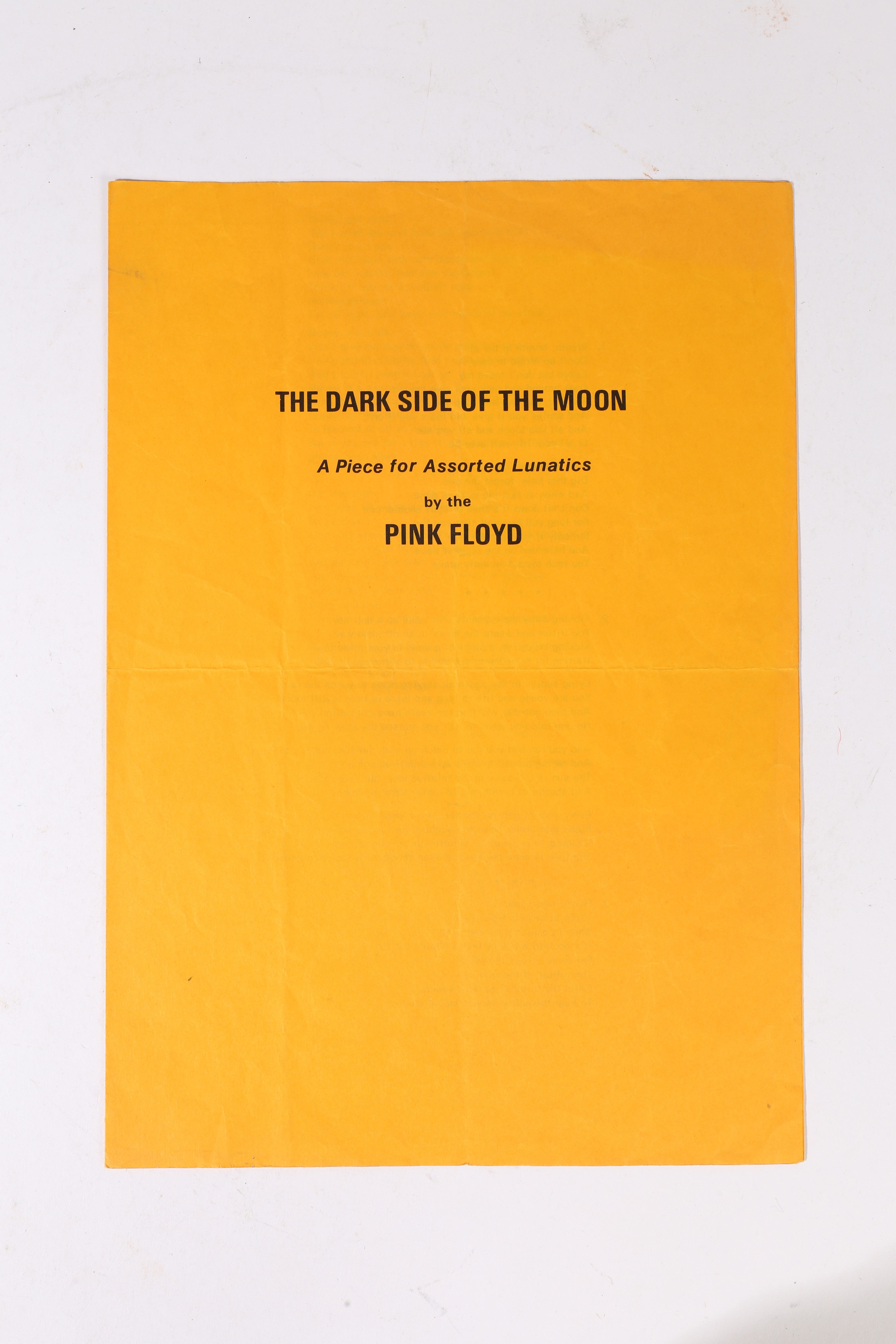 FIVE ORIGINAL PINK FLOYD PROGRAMMES. - Image 4 of 20